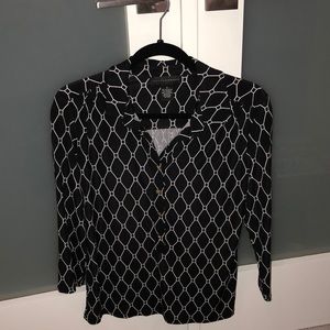 Black and white button down